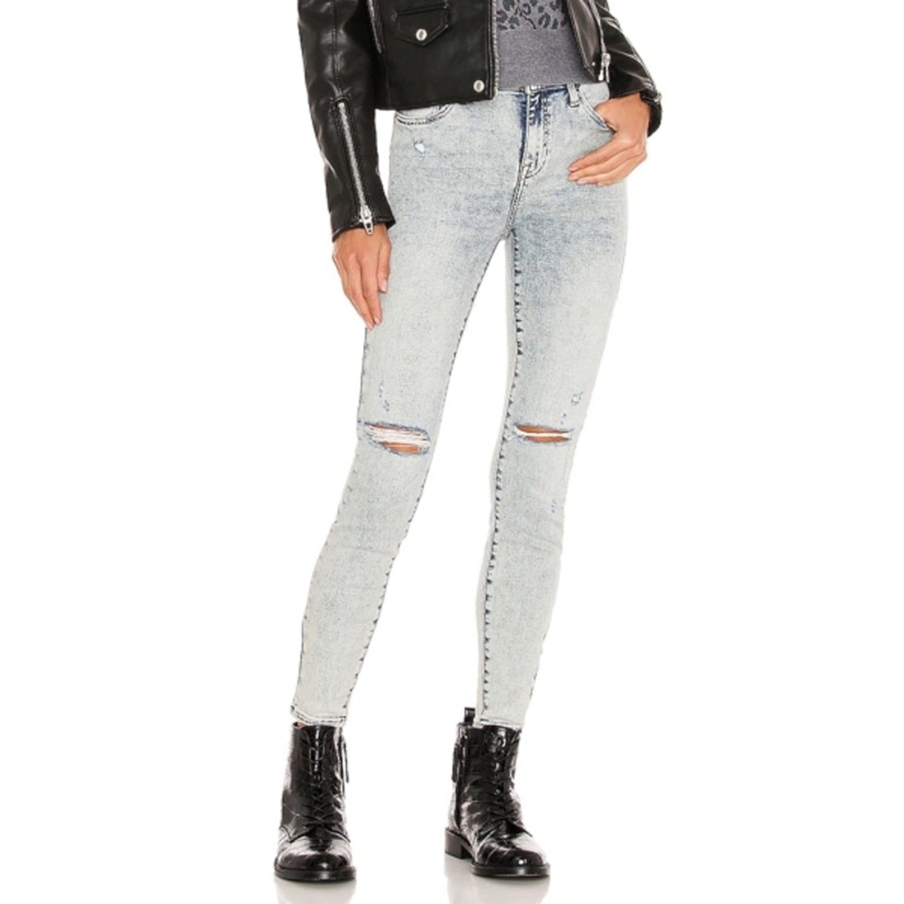 Pistola Audrey Ripped Ankle Skinny Jeans in Lush